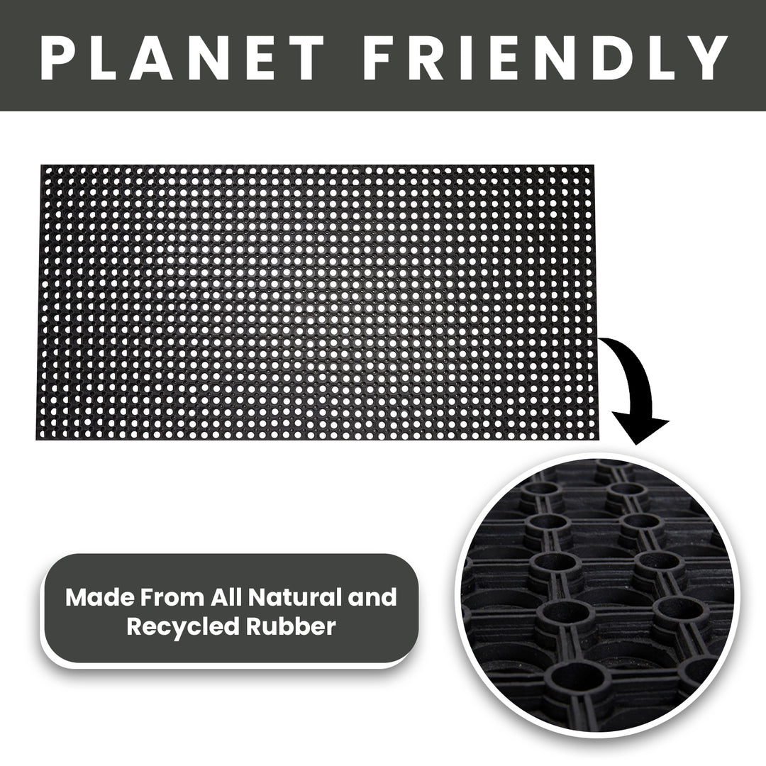 Hollow Drainage Rubber Floor Mat - Medium