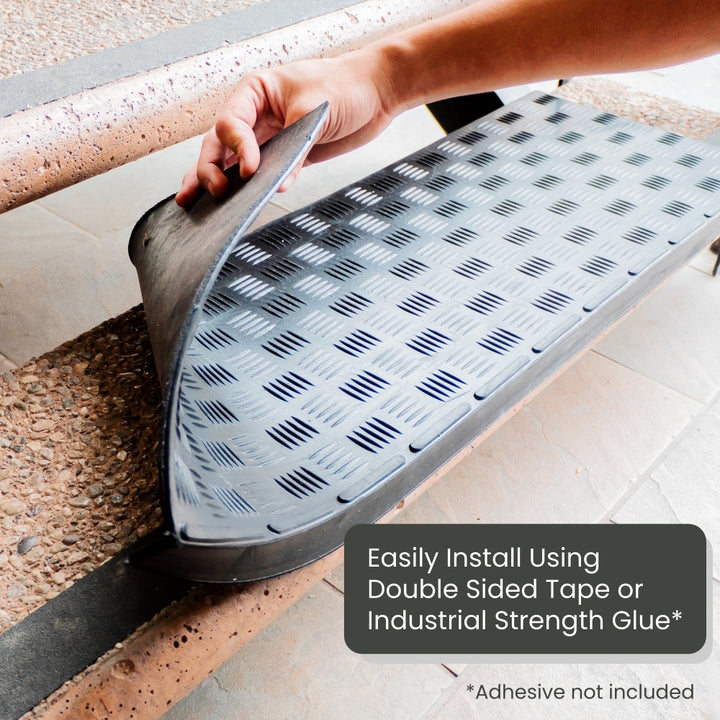 Checker Rubber Stair Tread Mats (6 Piece Set)