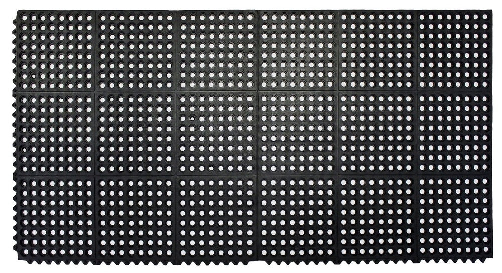 Interlocking Link Rubber Floor Mat - Select Size: 1 Pack, 4 Pack