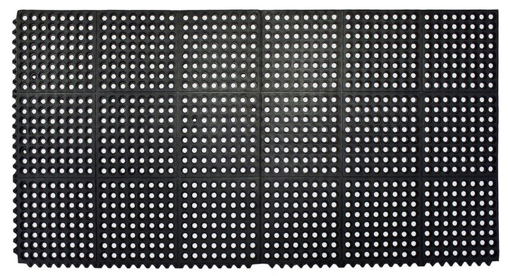 Interlocking Link Rubber Floor Mat - Select Size: 1 Pack, 4 Pack