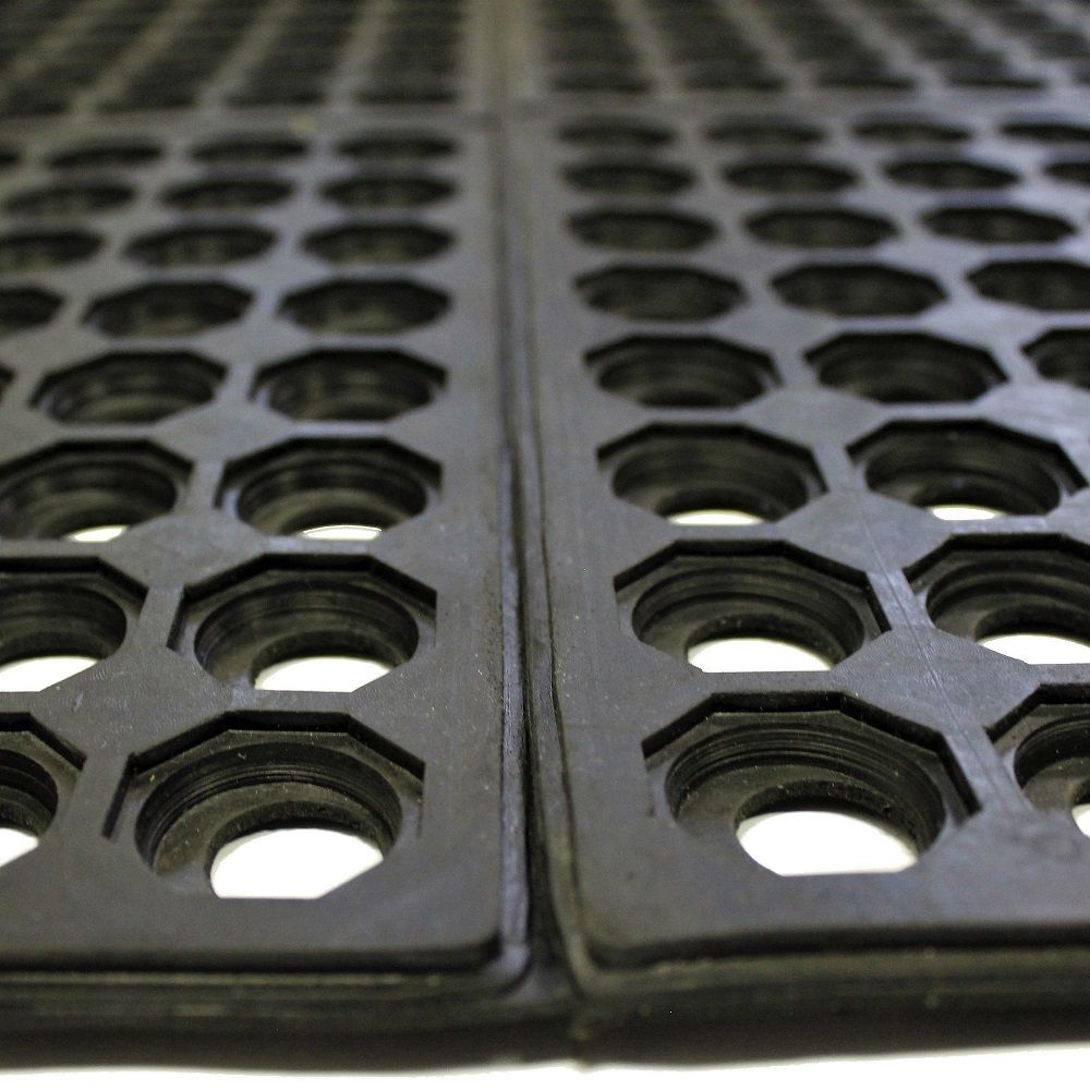 Interlocking Link Rubber Floor Mat - Select Size: 1 Pack, 4 Pack