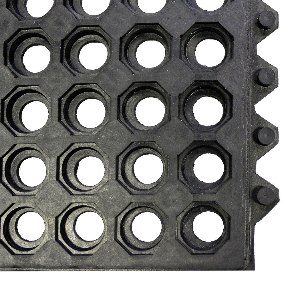 Interlocking Link Rubber Floor Mat - Select Size: 1 Pack, 4 Pack