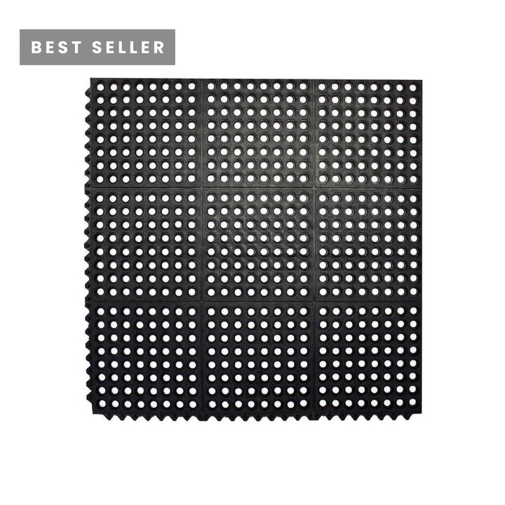 Interlocking Link Rubber Floor Mat - Select Size: 1 Pack, 4 Pack