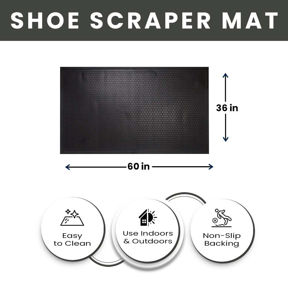 Maze Shoe Scraper Floor Mat