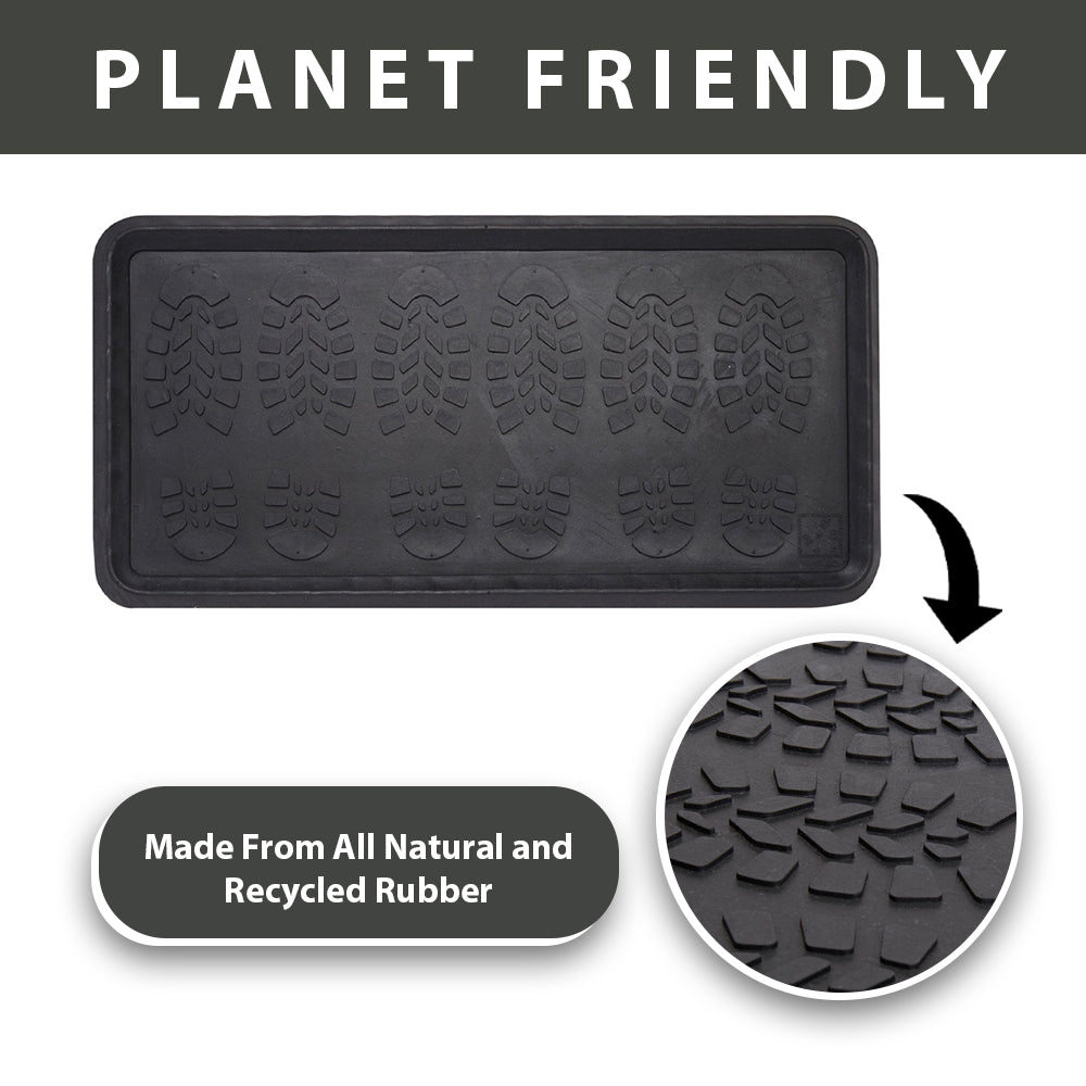 Footsteps Rubber Boot Tray All Purpose Floor Tray (2 Pack)