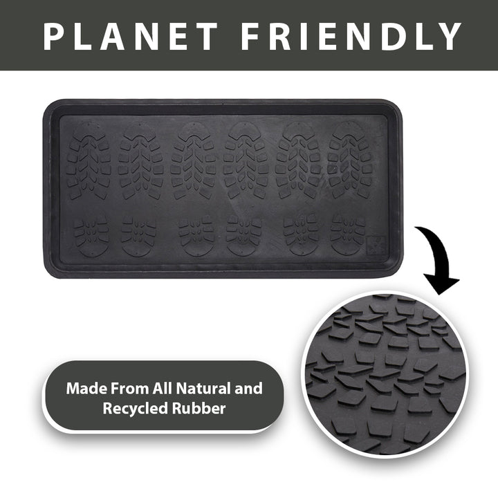 Footsteps Rubber Boot Tray All Purpose Floor Tray (2 Pack)