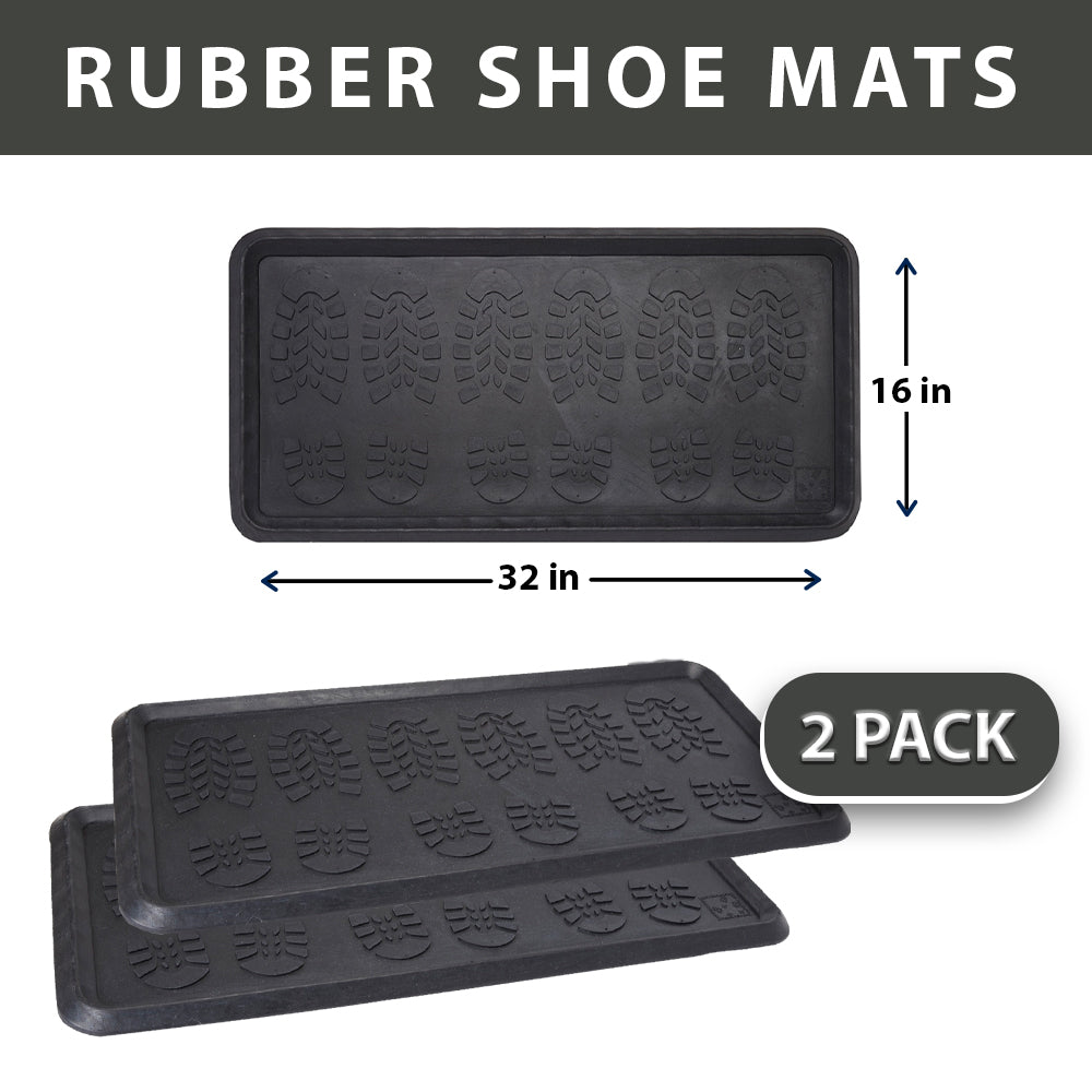 Footsteps Rubber Boot Tray All Purpose Floor Tray (2 Pack)