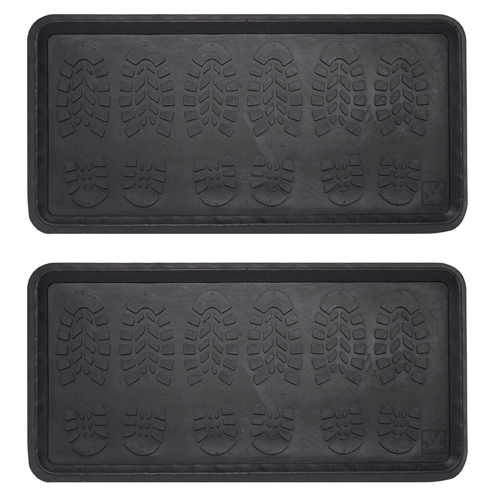 Footsteps Rubber Boot Tray All Purpose Floor Tray (2 Pack)