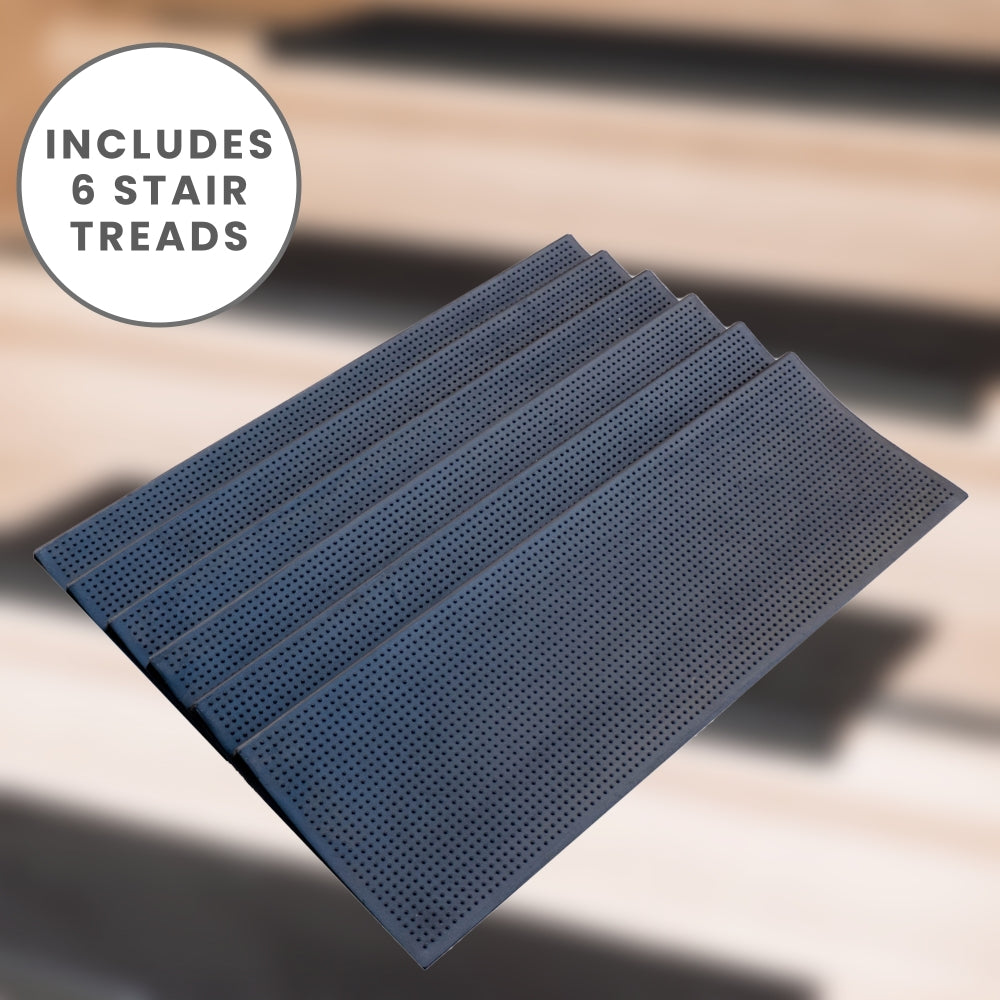Pin Rubber Stair Tread Mats (6 Piece Set)