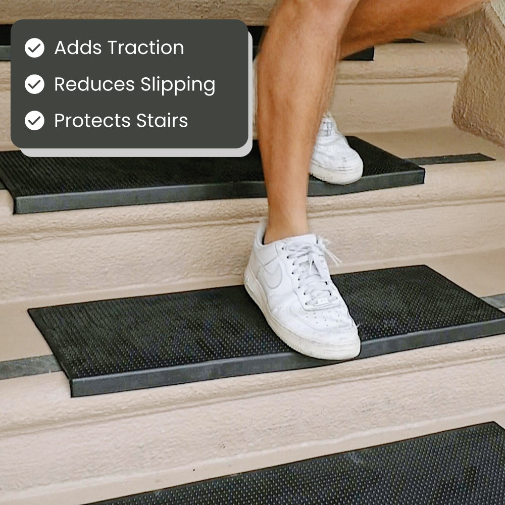 Pin Rubber Stair Tread Mats (6 Piece Set)