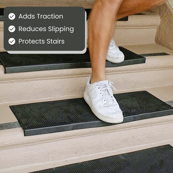Pin Rubber Stair Tread Mats (6 Piece Set)