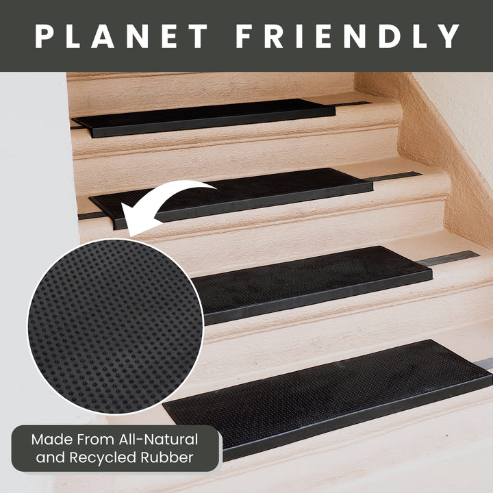 Pin Rubber Stair Tread Mats (6 Piece Set)