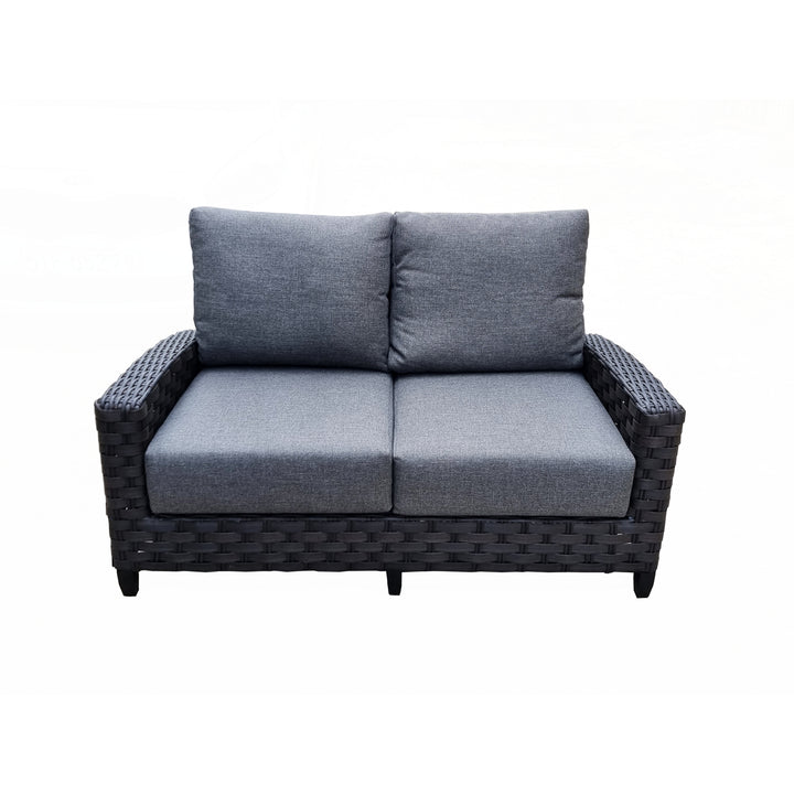 Belize 4-Piece Patio Furniture Conversation Love Seat Set