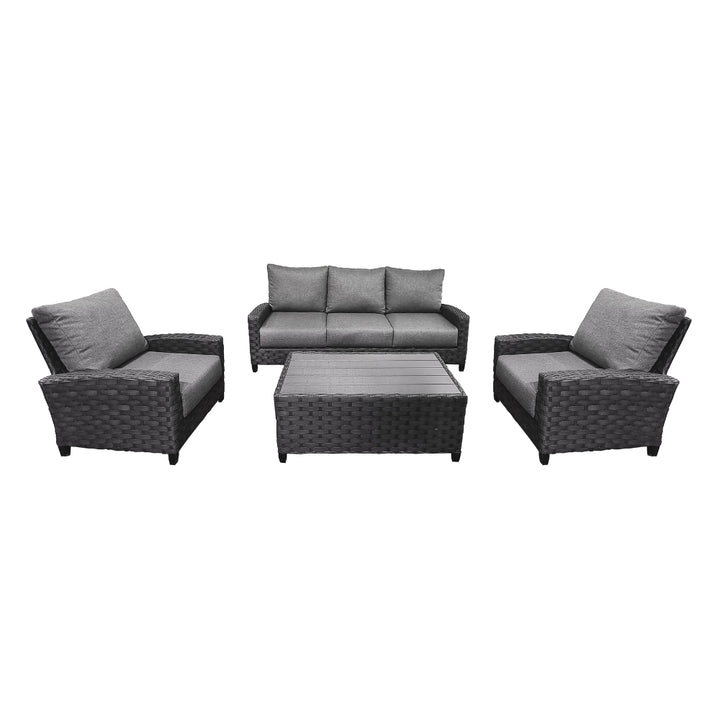 Belize 4-Piece Patio Furniture Conversation Sofa Set
