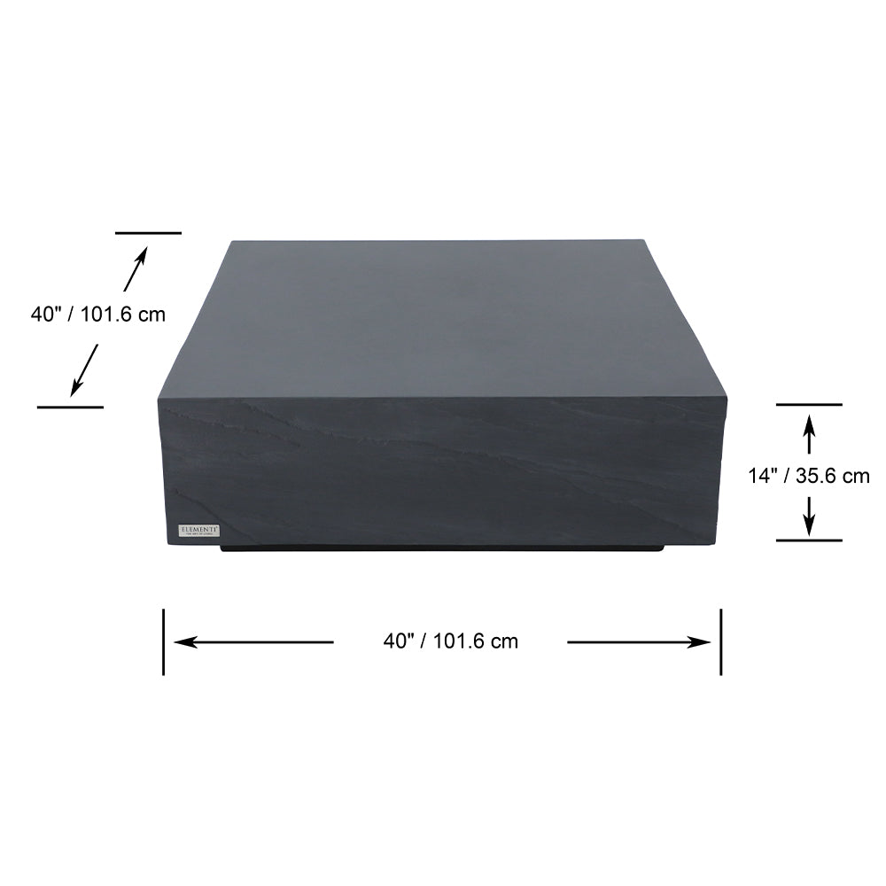 Elementi Colorado Patio Coffee Table Set of 3 Concrete, Slate Black - Square - view 5