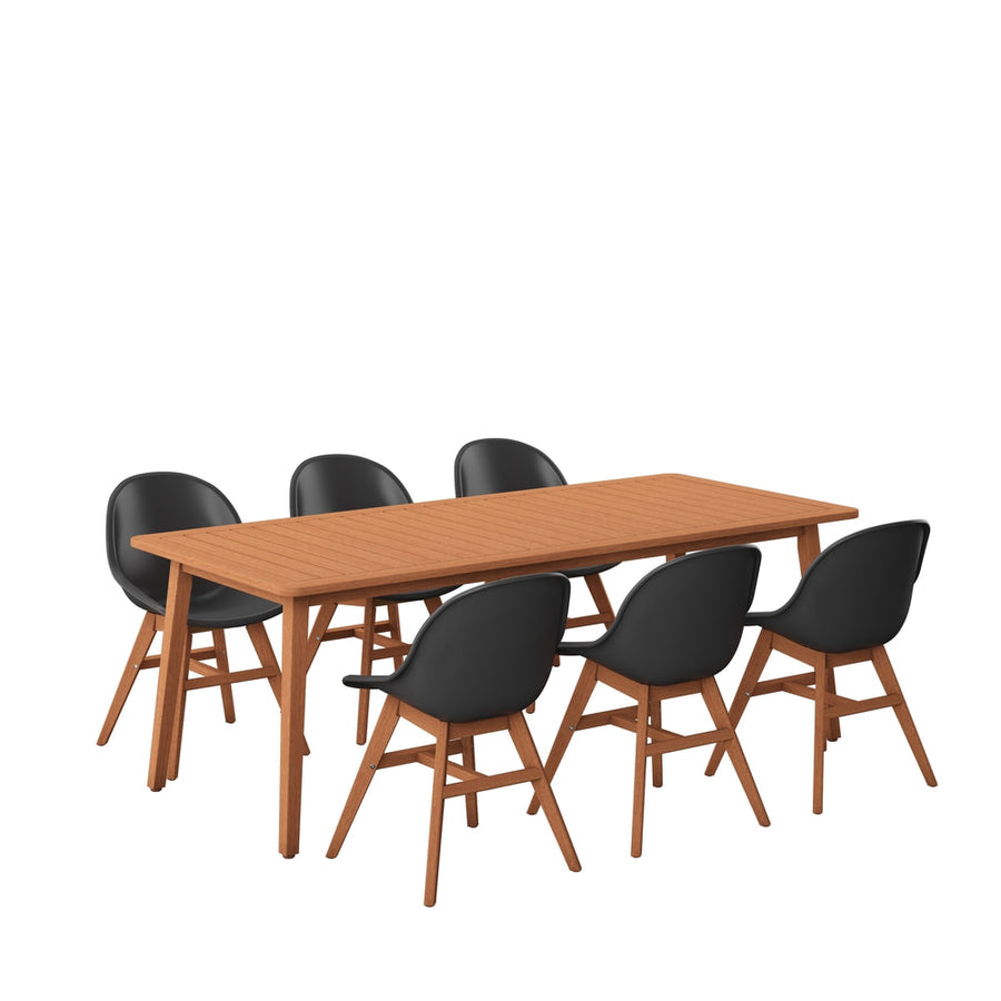 Amazonia 7 Piece Eucalyptus Patio Dining Set