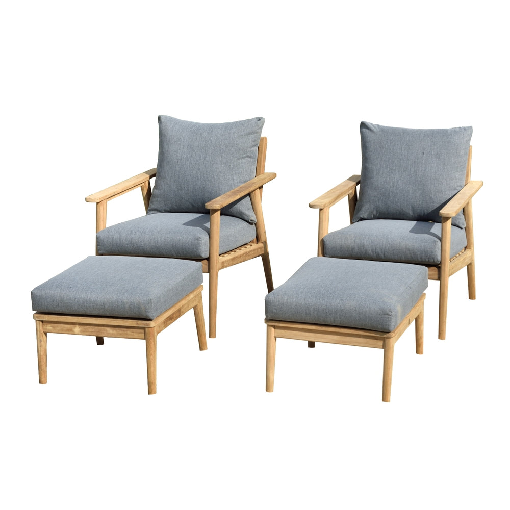 Amazonia 4 Piece Eucalyptus Patio Seating Set