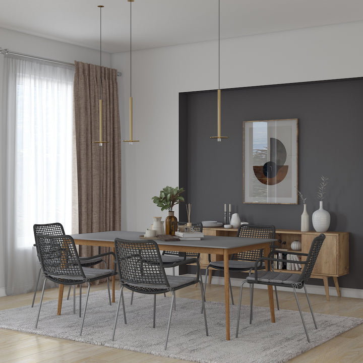 Midtown Concept 7 Piece Indoor Outdoor Kitchen Dining Table Set