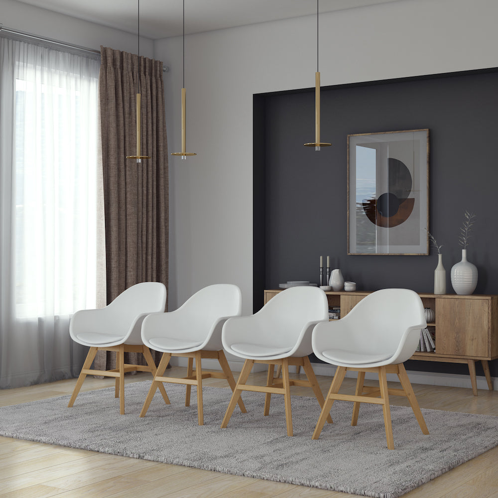 MC 9 Piece Kitchen Dining Table Set - Grey/White