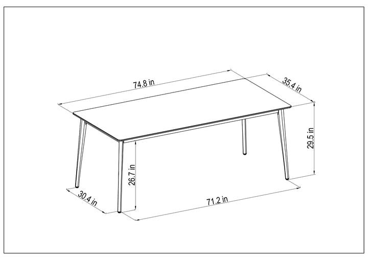 Midtown Concept Grey Dining Table