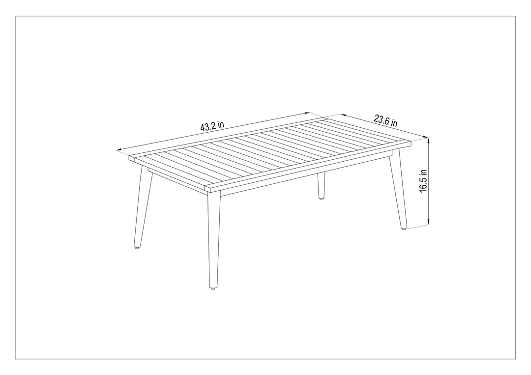 Indoor Coffee Table - Brown Wood