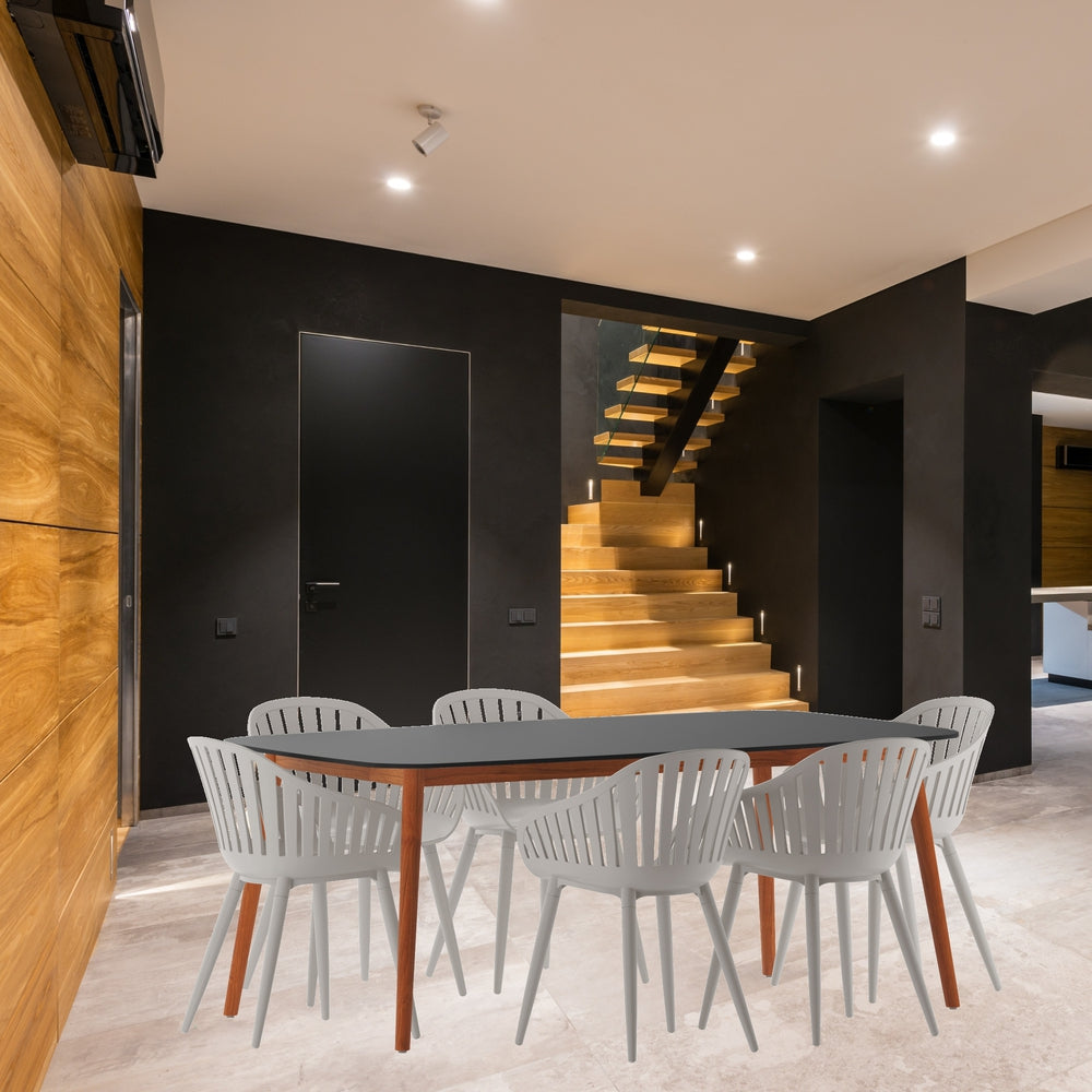 Midtown Concept Plage 7-Piece Dining Table Set - Grey