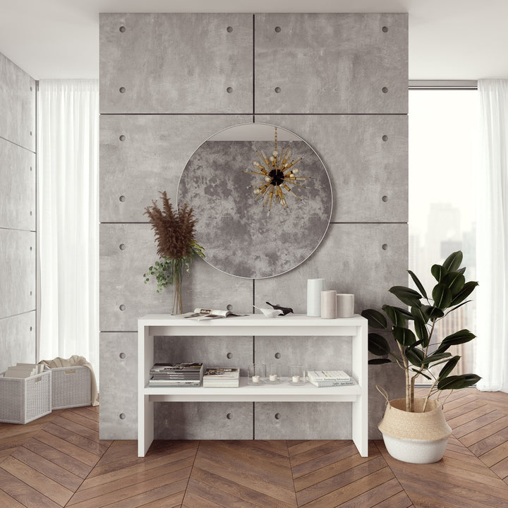 Midtown Concept 1-Shelf Console Table MDF Wood - White