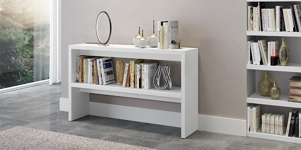 Midtown Concept 1-Shelf Console Table MDF Wood - White