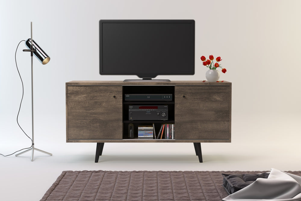 Midtown Concept 3-Shelf TV Stand for 52-in TV - Brown
