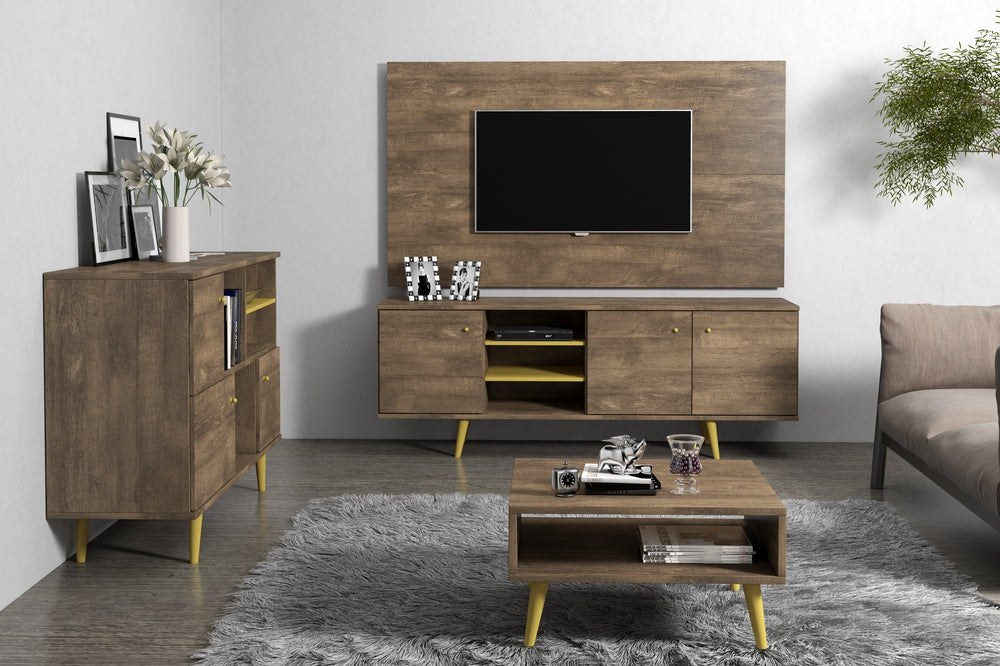 Midtown Concept 3-Shelf TV Stand for 70-in TV - Brown