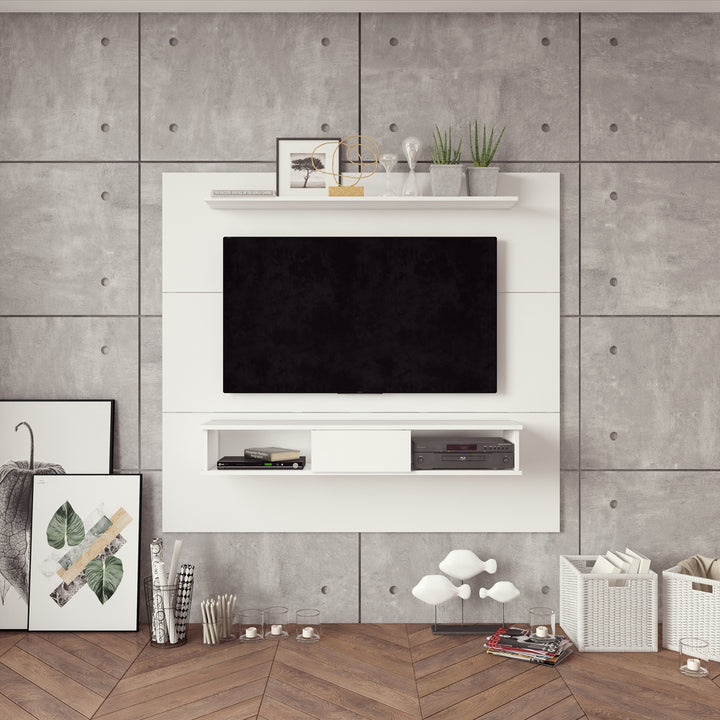 Midtown Concept Wall Mounted TV Shelf Board for 70-in TV - White