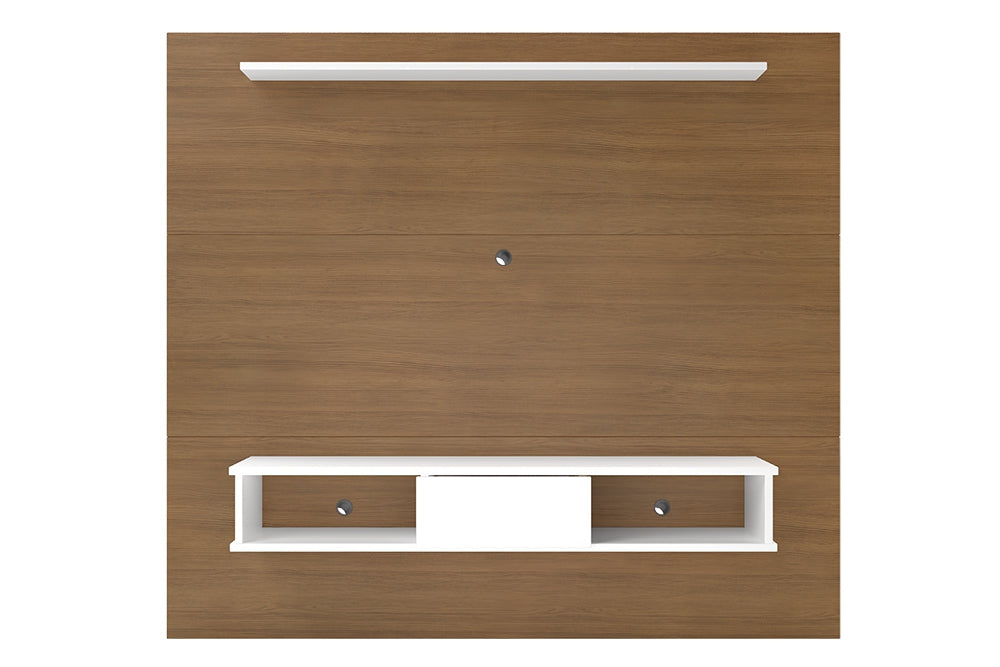 Midtown Concept Wall Mounted TV Shelf Board for 70-in TV - Light Brown