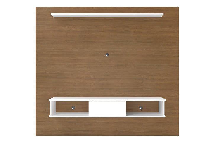 Midtown Concept Wall Mounted TV Shelf Board for 70-in TV - Light Brown