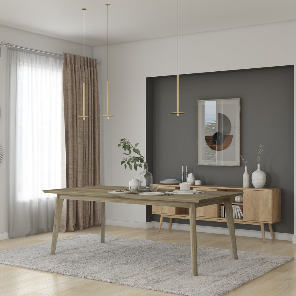 Midtown Concept Toronto 82.5-in L Dining Table Wood - Sand