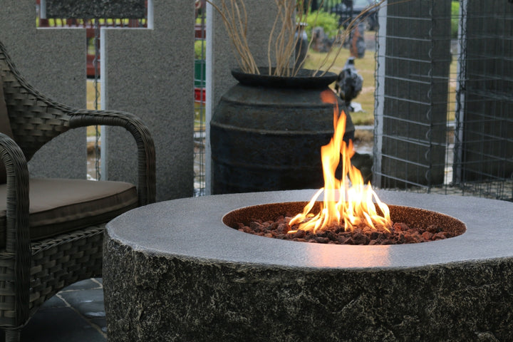 Fiery Rock Outdoor Firepit Table - 50 Inches - Select Fuel Type