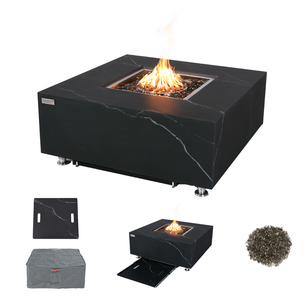 Sofia Outdoor Bulgaria Black Fire Pit Table