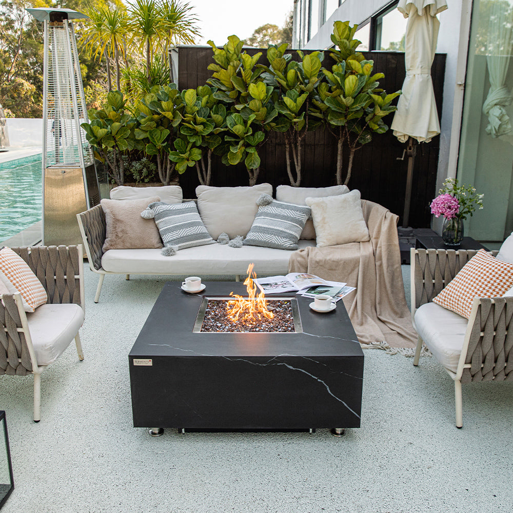 Sofia Outdoor Bulgaria Black Fire Pit Table - view 2