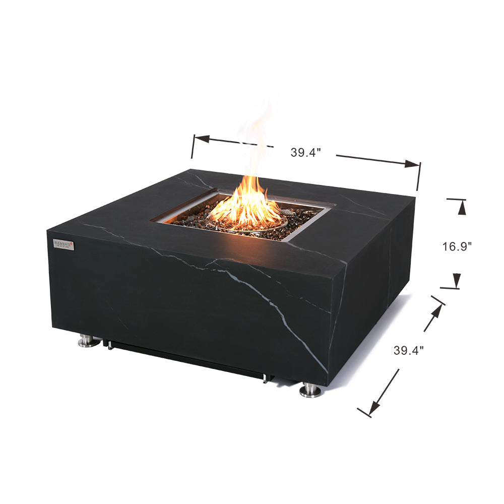 Sofia Outdoor Bulgaria Black Fire Pit Table - view 3