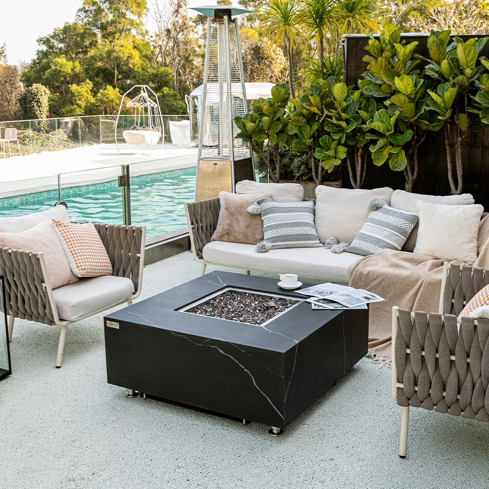 Sofia Outdoor Bulgaria Black Fire Pit Table - view 5