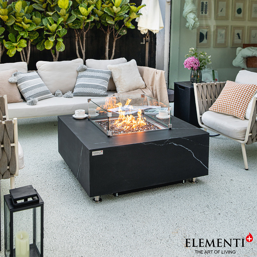 Sofia Outdoor Bulgaria Black Fire Pit Table - view 6