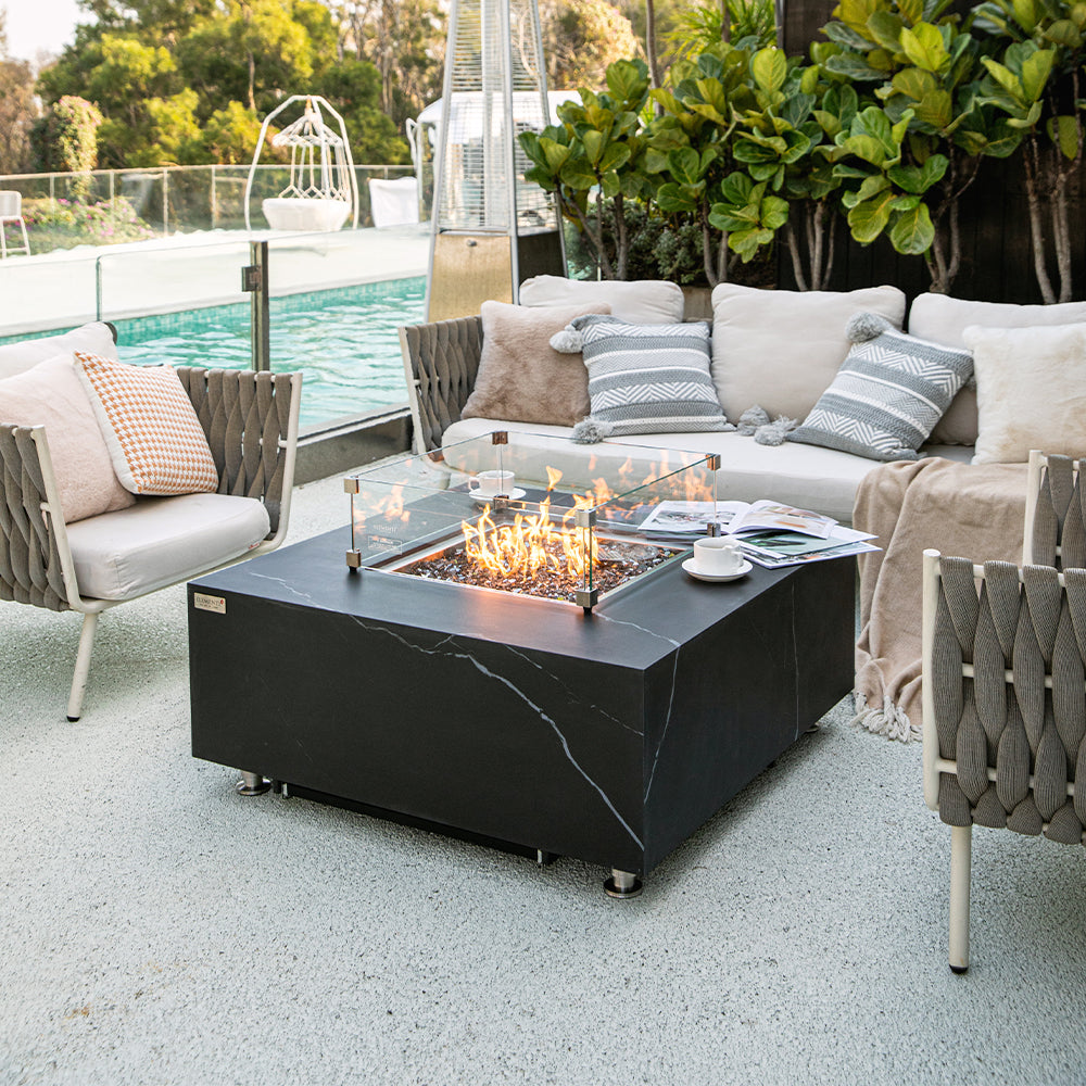 Sofia Outdoor Bulgaria Black Fire Pit Table - view 8