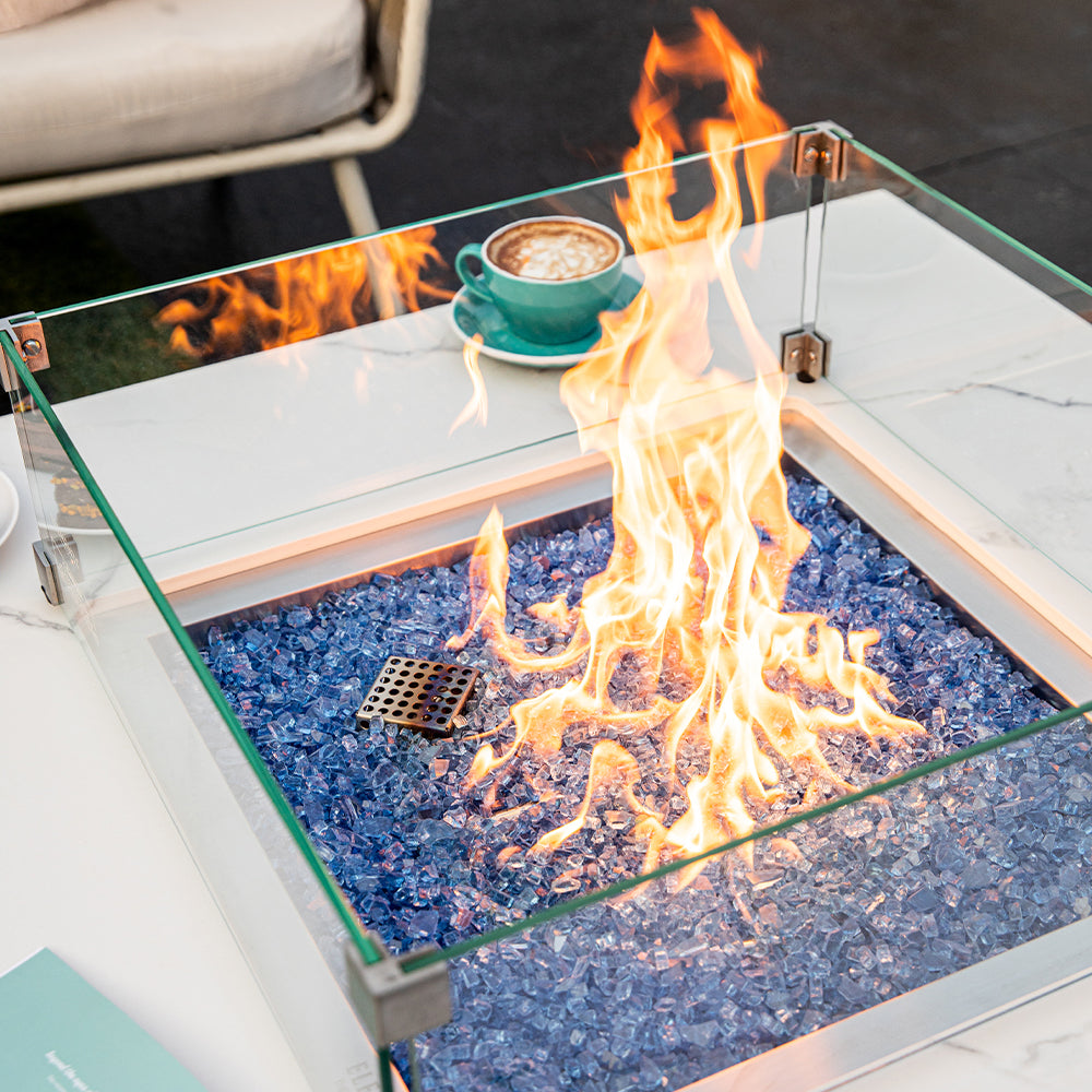 Bianco Outdoor Bianco White Fire Pit Table - view 5