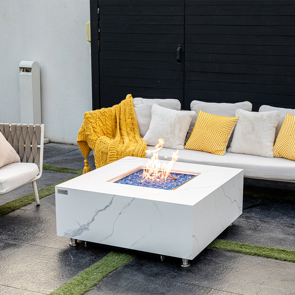 Bianco Outdoor Bianco White Fire Pit Table - view 9