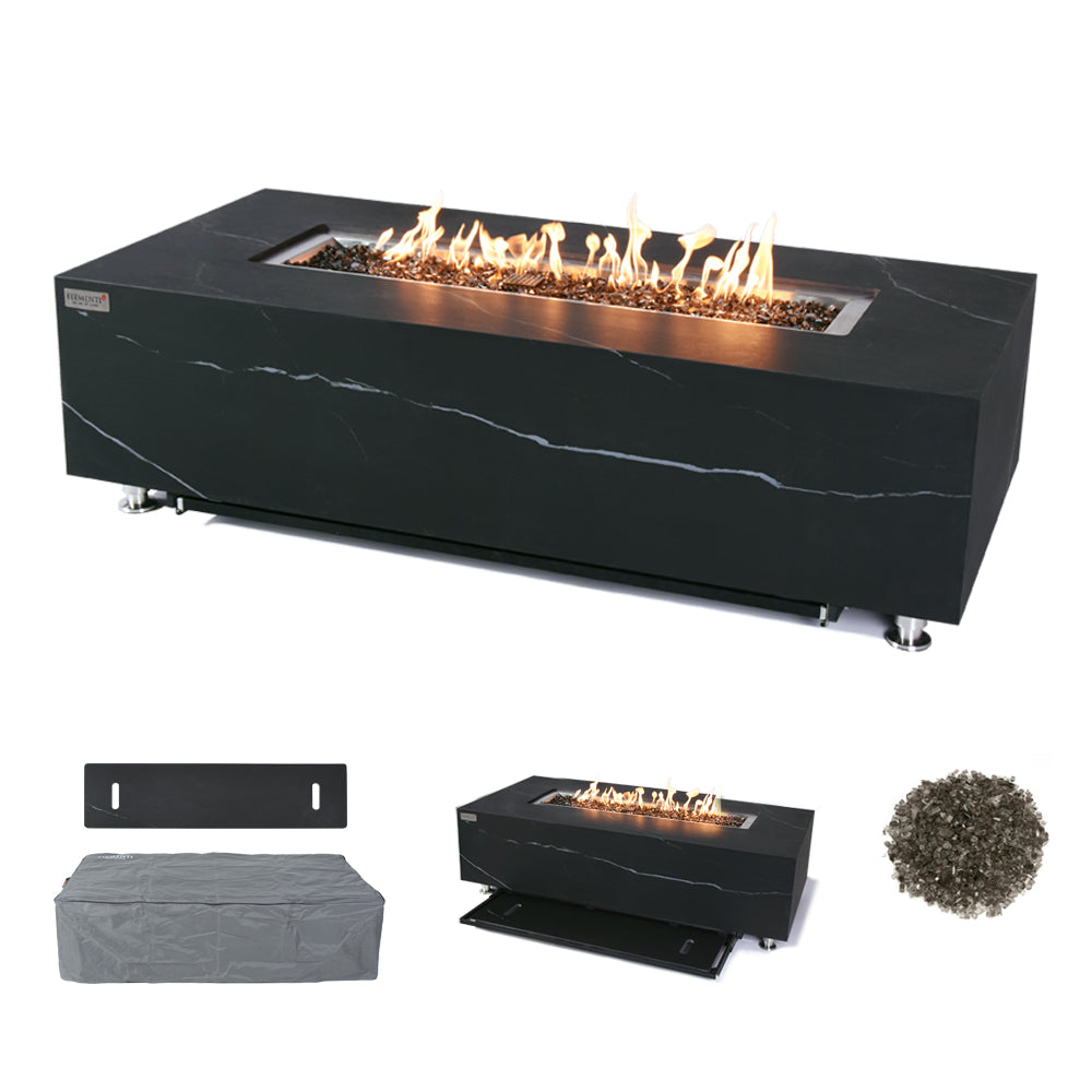 Varna Outdoor Bulgaria Black Fire Pit Table