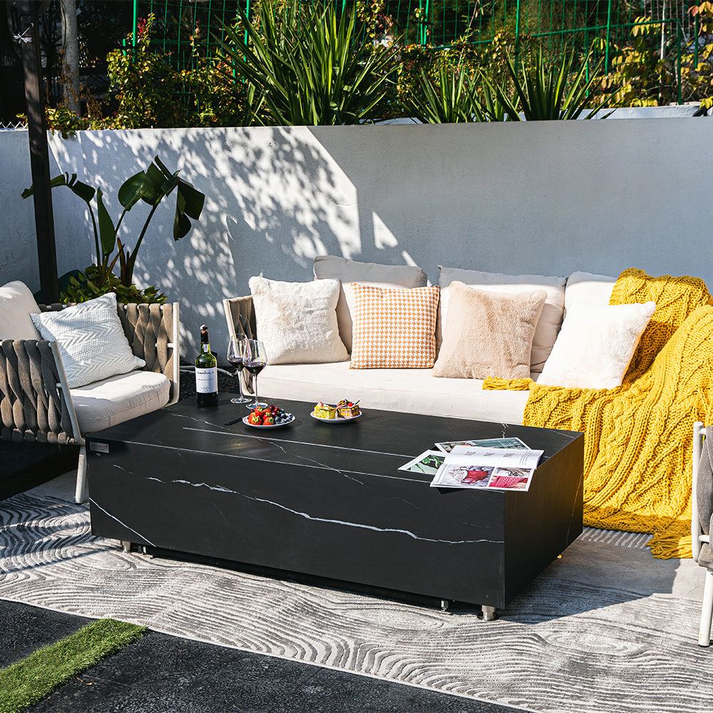 Varna Outdoor Bulgaria Black Fire Pit Table - view 6