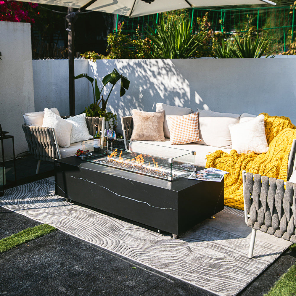 Varna Outdoor Bulgaria Black Fire Pit Table - view 7