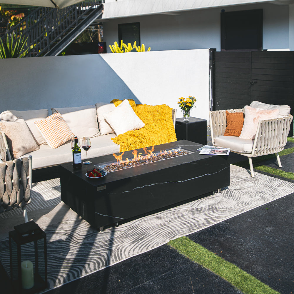 Varna Outdoor Bulgaria Black Fire Pit Table - view 9