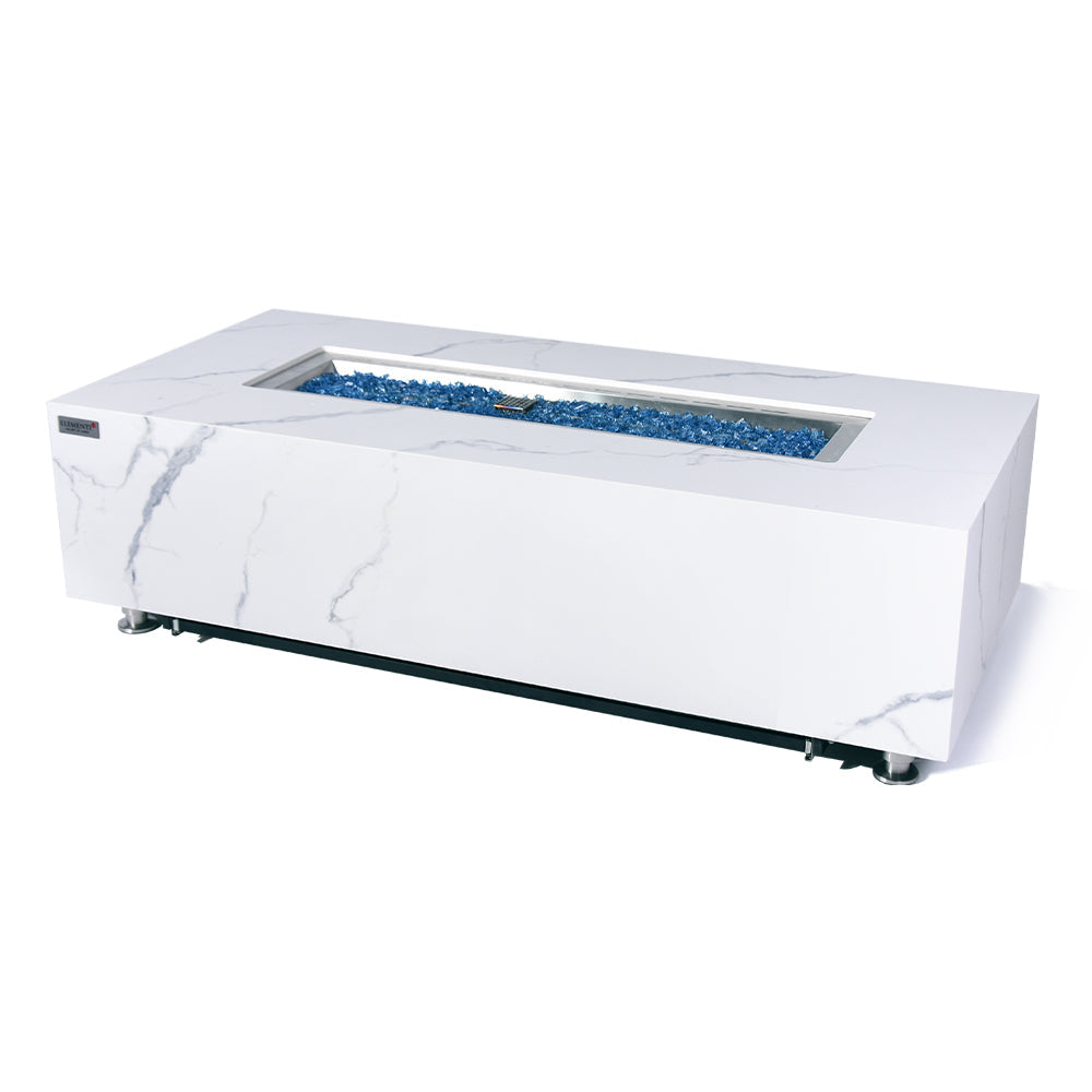 Carrara Outdoor Bianco White Fire Pit Table - view 10