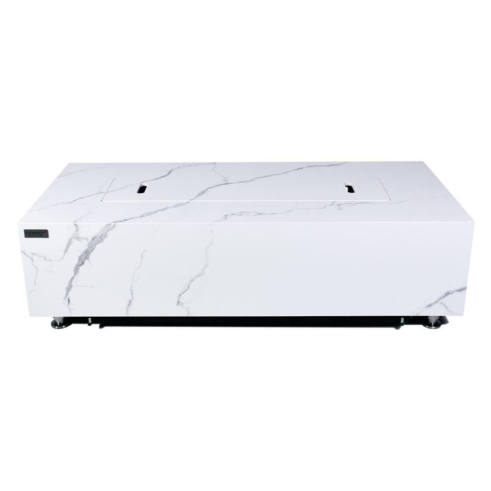 Carrara Outdoor Bianco White Fire Pit Table - view 13