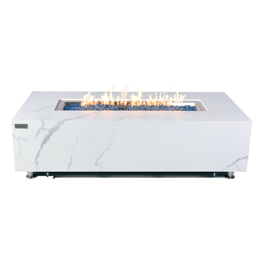 Carrara Outdoor Bianco White Fire Pit Table - view 16